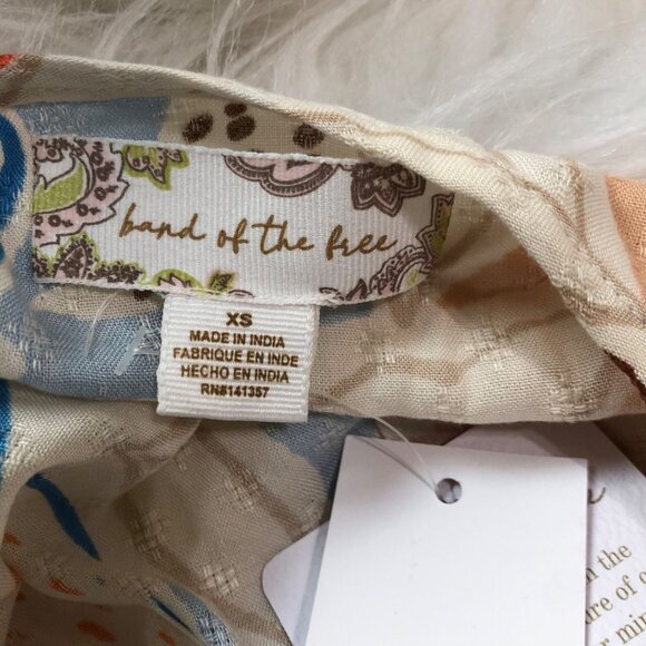 Boho‎ Women's Floral Maxi Dress By Band Of The Free XS V-Neck & Puff Sleeve NWT - Picture 9 of 9